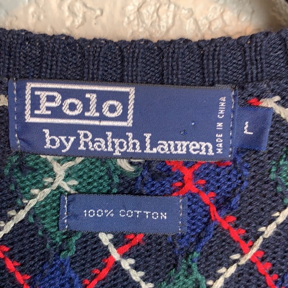 Polo by Ralph Lauren sweater vest size large - Picture 3 of 4